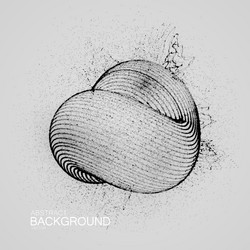 3d abstract loop shape of particles vector image