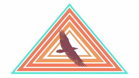 flying bird abstract triangle design generative vector image