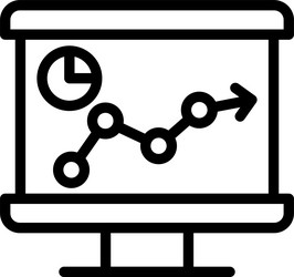 presentation graph linear style icon design vector image