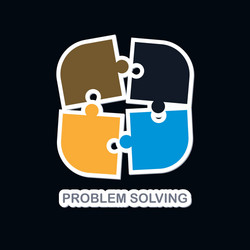 problem solving vector image