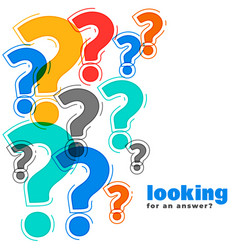 question mark web support and help page template vector image