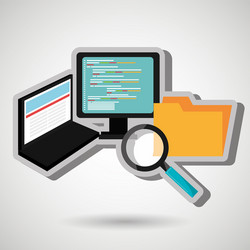 computer programming design vector image