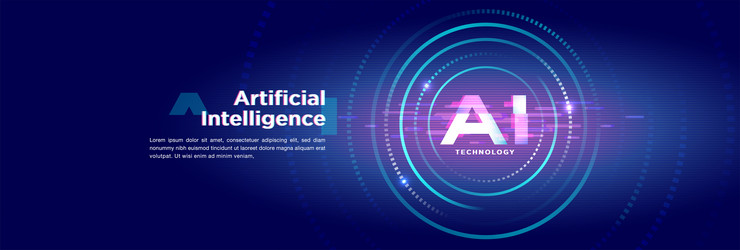 concept of ai artificial intelligence technology vector image
