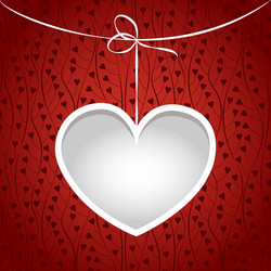 Heart on a string frame vector