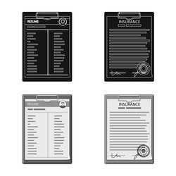 isolated object form and document sign vector image
