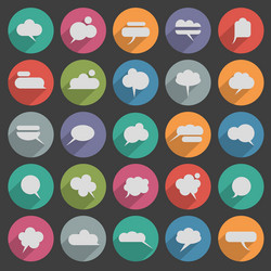 Message Bubbles with Shadow Icons vector image