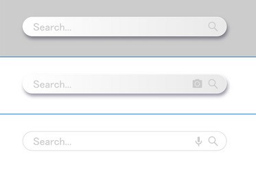 search bar for user interface design and website vector image
