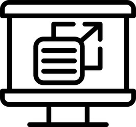 slide text linear style icon design vector image