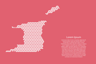 Trinidad and tobago map abstract schematic from vector