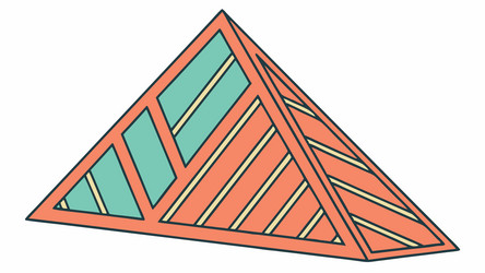 geometric pyramid abstract art design generative vector image