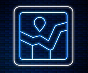 glowing neon line graph chart diagram vector image