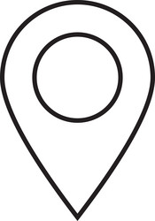location outline map pin point vector image