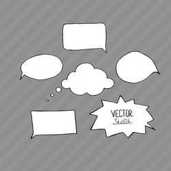 set of blank speech bubbles with space for text vector