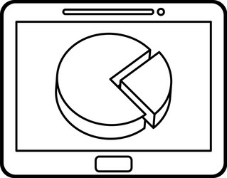 statistic graph report vector image