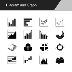 Diagram and graph icons design for presentation vector