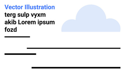 minimalist cloud with text blocks for clean web vector image