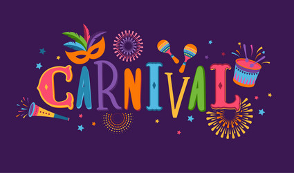 Brazilian Carnival Masquerade Festival Vector Image