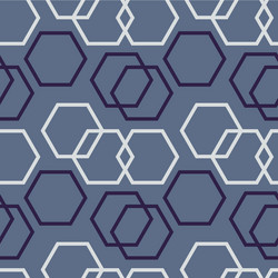 geometric hexagon uneven seamless pattern vector image