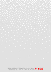 Gradient white dots on gray background a4 size vector