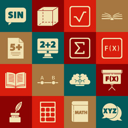 set xyz coordinate system chalkboard function vector image