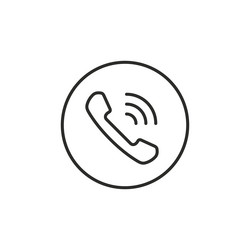 telephone receiver button icon handset phone call Vector Image