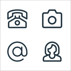 User interface line icons linear set quality vector