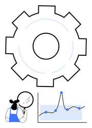 analyzing data trends the intersection vector image