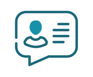 chat user bubble single isolated icon with solid vector image