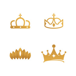 crown logo template icon vector