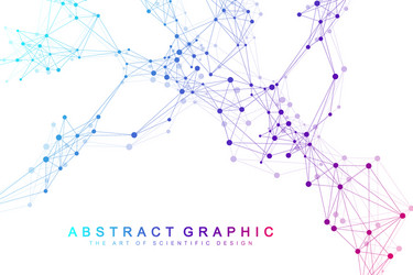 Geometric abstract background with connected lines vector