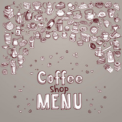Hand drawn coffee elements set Royalty Free Vector Image