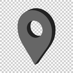 3d map pointer in flat style gps navigation mark vector image