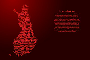 finland map abstract schematic from red ones vector image