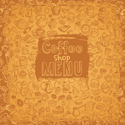 Hand drawn coffee elements set Royalty Free Vector Image