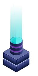 isometric processor blockchain futuristic vector image