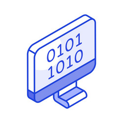 binary coding vector image