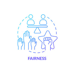 Racial justice blue gradient concept icon Vector Image