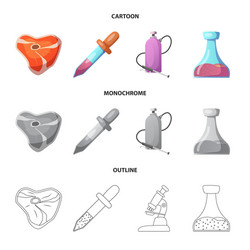 isolated object of and icon collection vector image