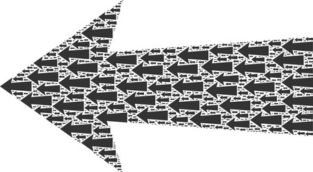 arrow left recursive composition itself items vector image