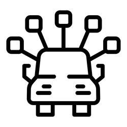 autonomous self driving vehicle using sensor vector image