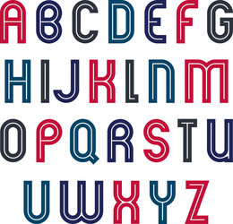 bright binary geometric font colorful rounded drop vector image