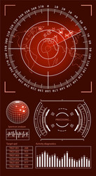 futuristic user interface hud tech elements vector image
