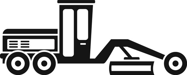 grader machine bulldozer icon simple style vector image