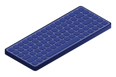 isometric generic computer keyboard icon vector image