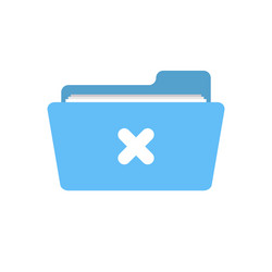 Cancel close delete exit folder logout remove icon vector