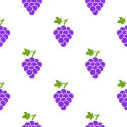 Grape seamless pattern flat graphic background vector