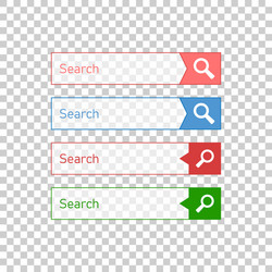 search bar ui element icon in flat style vector image