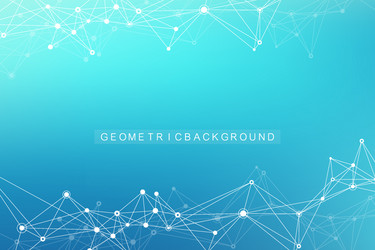 geometric abstract background with connected line vector image