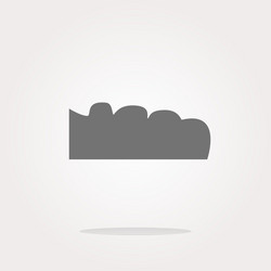 Mountain on glossy web icon isolated vector