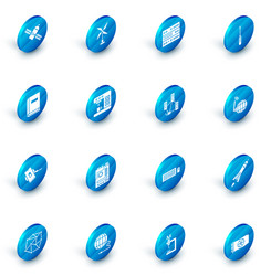 set wind turbine server data web hosting vector image